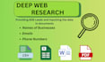 perform deep web research for your projects