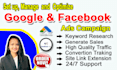 setup and manage google ads and facebook ads campaigns