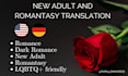 translate dark romance and new adult into german