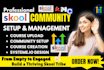 create online course content community setup course pages systeme io designer