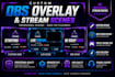 design custom obs overlay and stream scenes