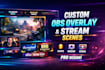 design custom obs overlay and stream scenes