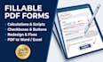 create editable fillable PDF forms, redesign, and convert PDF to word