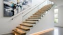 design a modern staircase, spiral staircase with detailed plans
