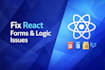 fix react forms, validation, and state logic issues
