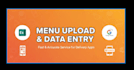 do data entry for menus and delivery apps