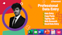 do accurate excel data entry, word, and copy paste work