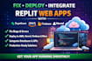 fix deploy replit web app supabase aws firebase vercel lovable cloud inegration