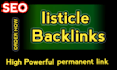 build saas listicle backlinks and link insertions for SEO