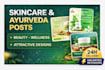 design skincare, beauty and ayurveda social media posts