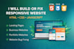 create responsive website using html css javascript
