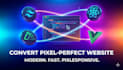 convert PSD to responsive HTML and tailwind CSS in 24 hours