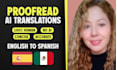 proofread your ai spanish translation