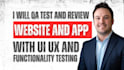 qa test audit and review website and app with UI UX and functionality testing
