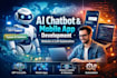 develop ai chatbot mobile app, ai website and ai agent development llm