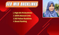 do SEO mix backlinks high quality for long term google ranking