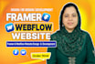 design webflow website, framer website, figma to webflow framer landing page