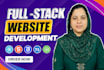 do full stack website, custom website development as front end developer