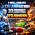 create cgi animation 3d product animation and vfs animation