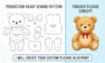create custom plushie sewing patterns soft toy stuffed animal design blueprints