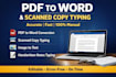 convert scanned documents and images into editable word files
