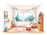 paint a beautiful watercolour illustration