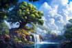 digitally paint fantasy landscape
