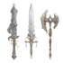 draw custom fantasy dnd weapons art and props