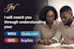 coach you through understanding your wgu study com and sophia tasks