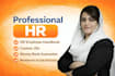 write and design employee handbook with HR policies, sops, and job descriptions