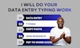 do data entry typing work
