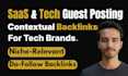 saas and tech guest posting with contextual dofollow backlinks