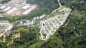 remodel property master plan, aerial view render, layout urban space, 3d visual