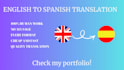 translate and proofread anything to spanish