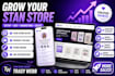 setup, design and market your stan store