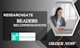 increase your readers and recommendations in researchgate