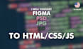 convert your PSD, figma, or xd design to responsive HTML, CSS, and js