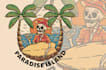 make creative summer beach logo with t shirt design