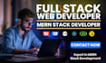 be mern stack developer web app development as full stack web developer