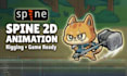create game ready spine 2d character animations