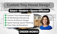 design custom tiny house design with 3d renderings