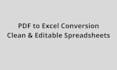 convert PDF to excel or google sheets