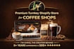 design premium coffee store, coffee shopify store, brewed coffee shopify website