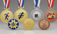 design running, cycling event medal and badges