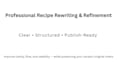 rewrite and refine your recipe professionally