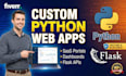build a custom saas web application, dashboard using python