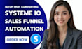 setup systeme io website, systeme io email automations, systeme io sales funnel