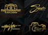 design a creative ultra modern camera logo with brand