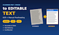 convert scanned PDF or handwritten note to editable text