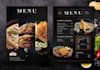 create a modern and stylish food menu design
